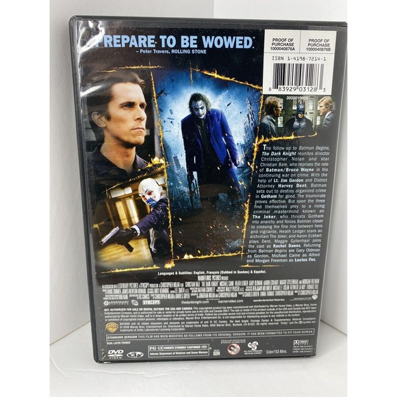 The Dark Knight (DVD, 2008, Full Frame) - Picture 2 of 5